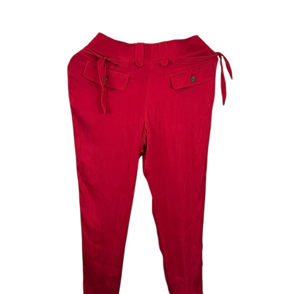 Rachel Zoe Vibrant Red Straight Leg Pants - Picture 6 of 13